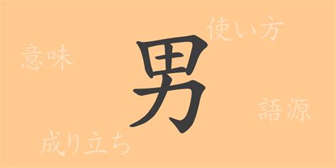 男 象形文字|男（ダン）の漢字の成り立ち(語源)と意味、用途